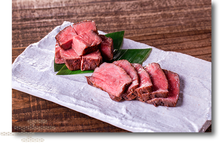 和牛炙りの2種盛り